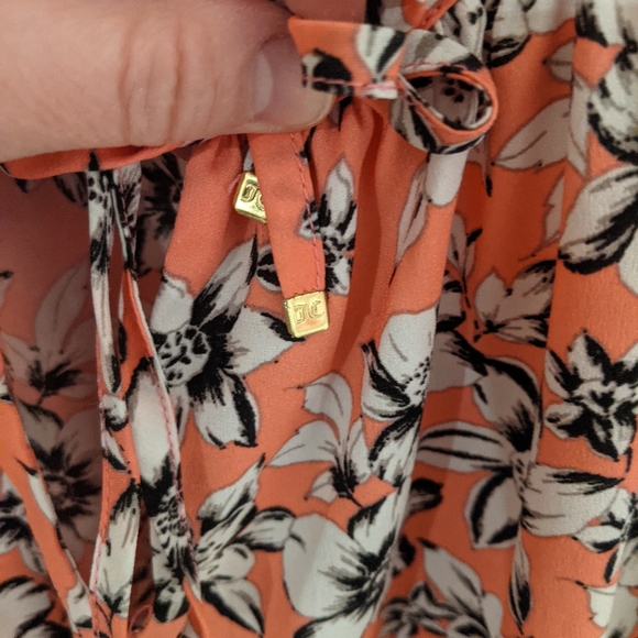 JUICY COUTURE Long Sleeved Dress Pink Floral Print - Picture 5 of 5